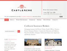 Tablet Screenshot of castleacreinsurance.com